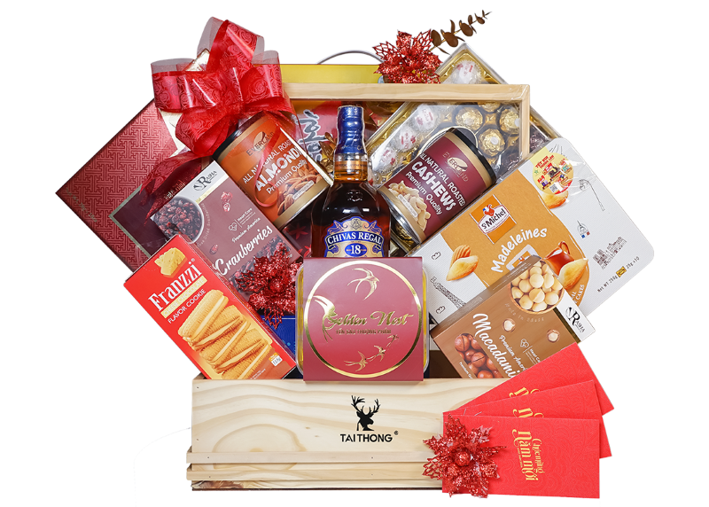 Giỏ quà Tết giá rẻ với sự kết hợp đa dạng và phong phú Giỏ quà Tết giá rẻ với sự kết hợp đa dạng và phong phú